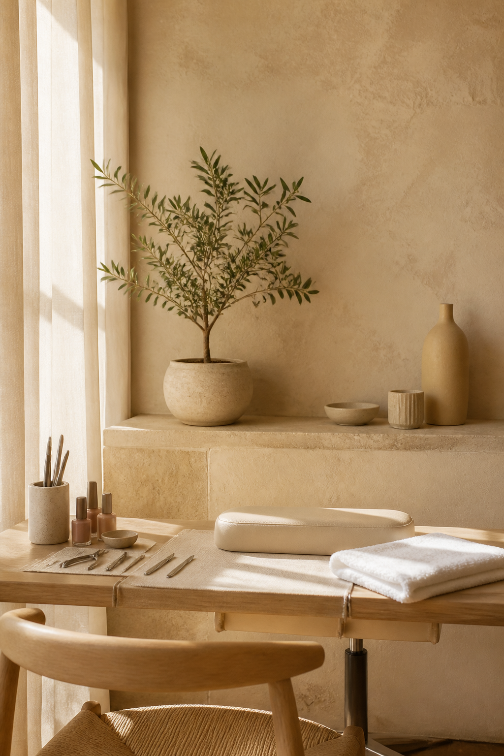Sala de atendimento acolhedora e com acabamento premium